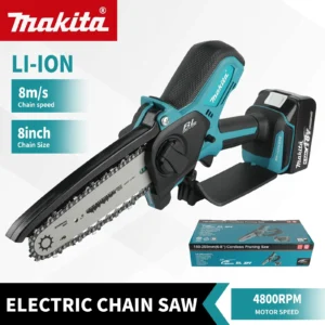 Makita 18V Cordless Chainsaw for Woodworking with Small Handheld Electric 6-inch Logging Sawzall Mini Portable Chainsaw