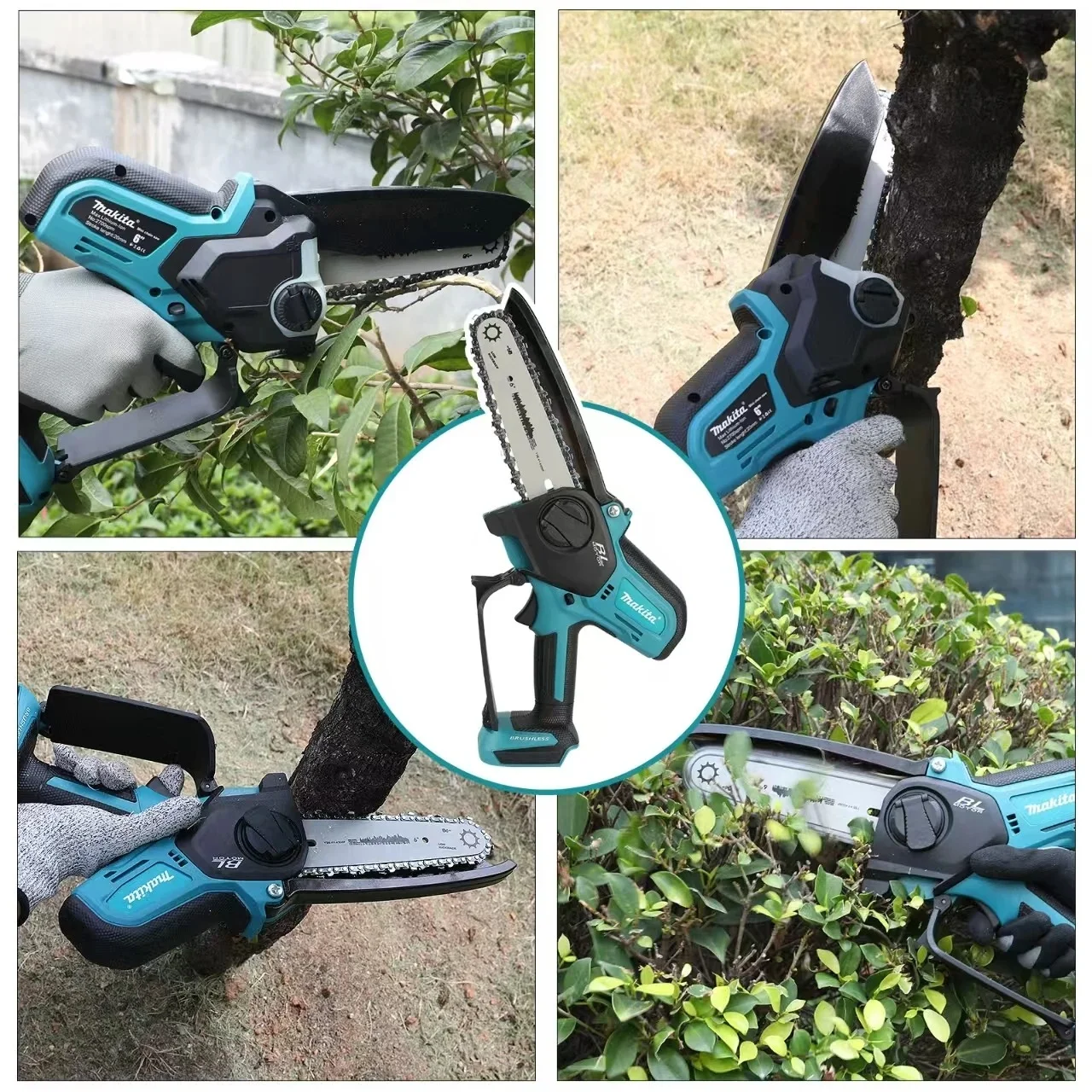 Makita 18V Cordless Chainsaw for Woodworking with Small Handheld Electric 6-inch Logging Sawzall Mini Portable Chainsaw - Image 6