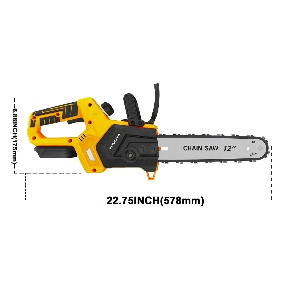 Brushless Chainsaw 12'' Cordless Electric Saw Rechargeable Saw for Tree Cutting fit Makita 18v Battery - Image 7