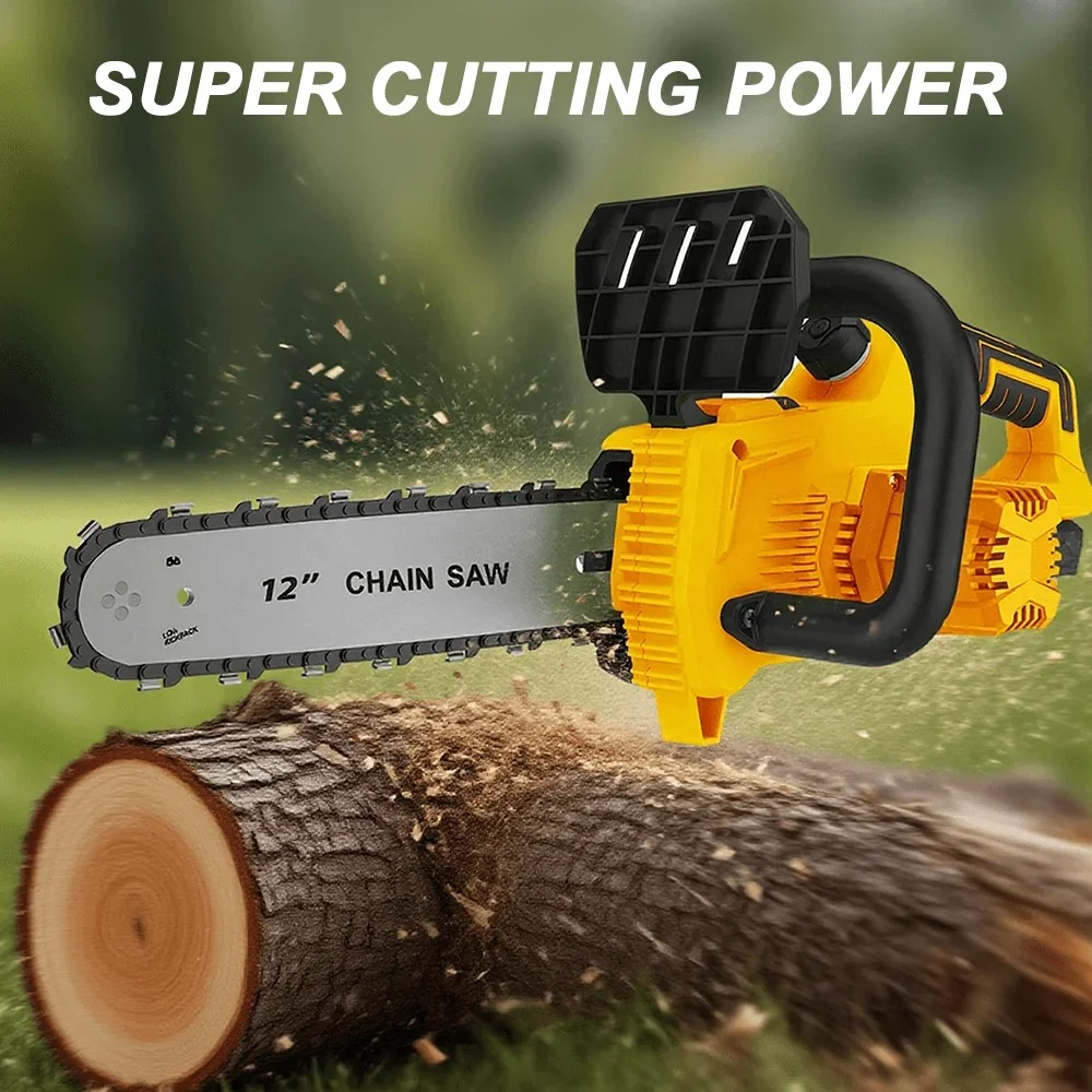 Brushless Chainsaw 12'' Cordless Electric Saw Rechargeable Saw for Tree Cutting fit Makita 18v Battery - Image 2