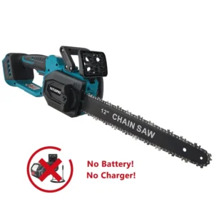12 Inch Brushless Handheld Electric Saw Cordless Rechargeable Chainsaw Wood Cutting Woodwork Garden Tools For Makita 18V Battery
